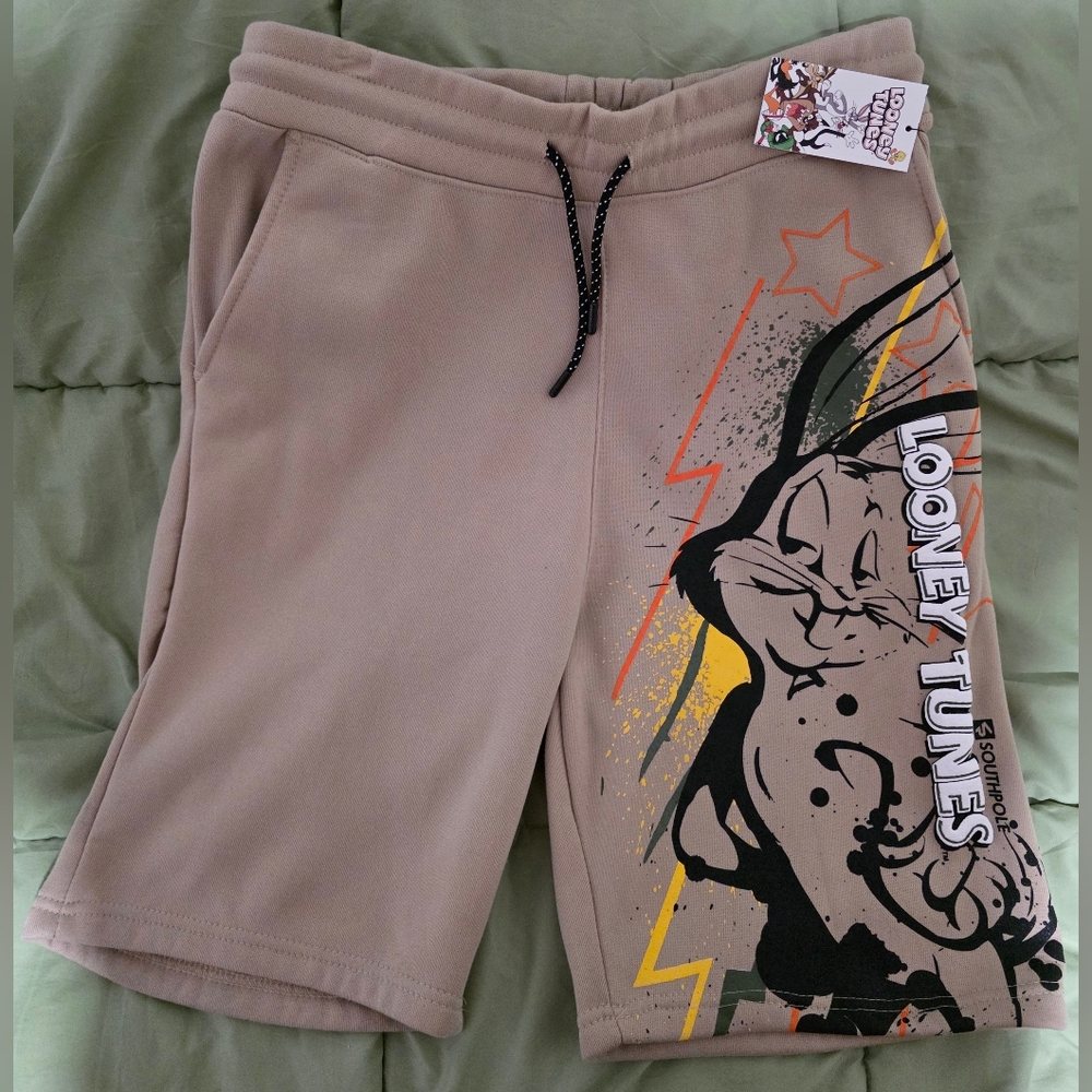 NEW Southpole Looney Tunes Bugs Bunny Men’s Drawstring Sweat Shorts Size L